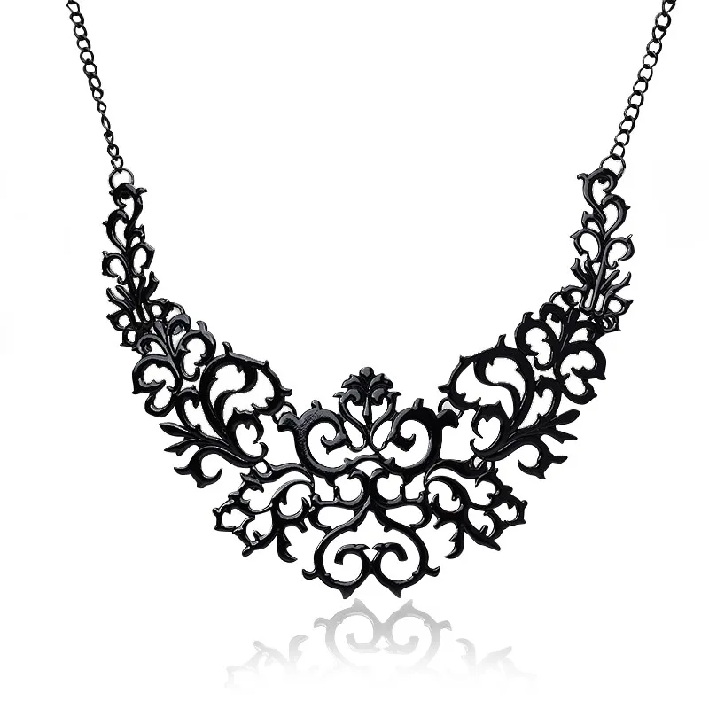 Tocona, Трендовое золотое, серебряное, черное, с вырезами, в форме сердца, в форме цветка, чокеры, ожерелье для женщин, очаровательные ожерелья на воротник ювелирное изделие 5514
