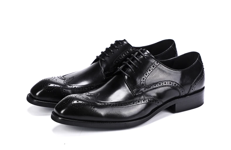Men's Leather Casual Shoe Mens Genuine Leather Oxfords Shoe Office Casual Leather Shoes Men Brogue Lace-up Oxford Shoes For Men (8)