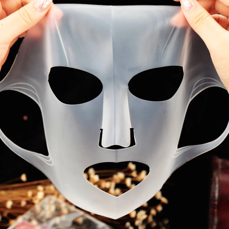 

Silicone Face Mask Cover Prevent Mask Essence Evaporation Speed Up The Absorption Moisturizing Facial White/Pink Hot Sale