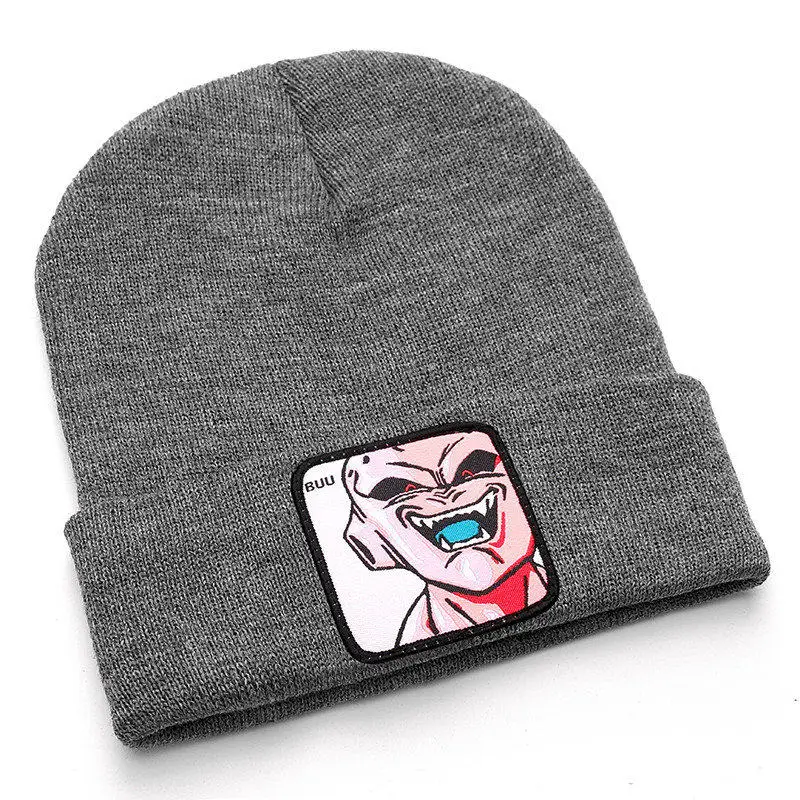 Anime Cartoon Dragon Ball Z Beanie High Quality Cotton Beanies for Men Women Warm Knitted Winter Hat Fashion Solid Unisex Cap mens winter hat skullies