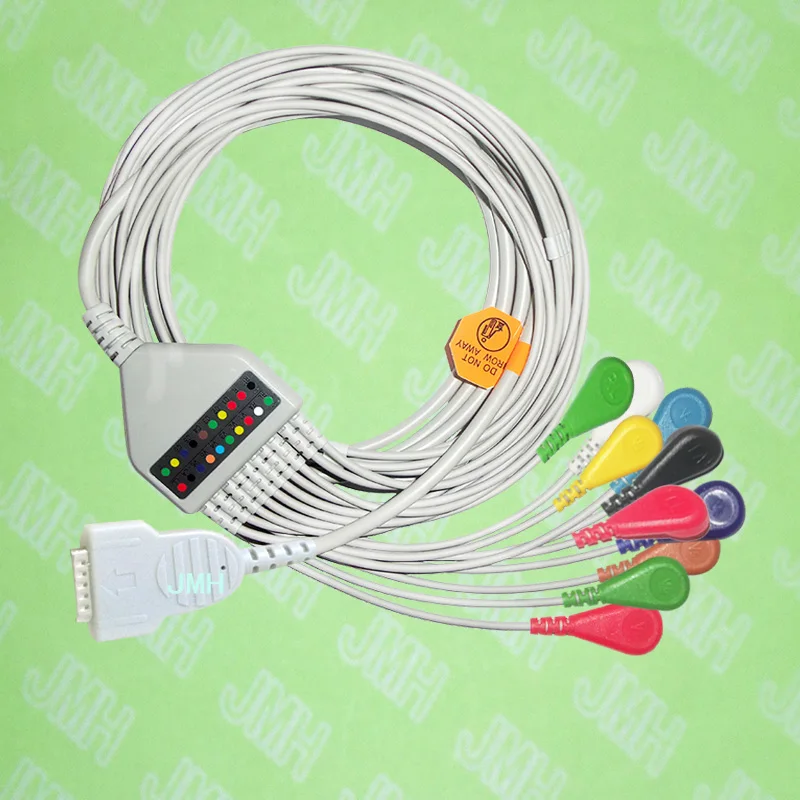 

Compatible with 15PIN GE/Hellige MicroSmart/ MAC500/1200 EKG Machine the One-piece cable and Snap leadwires,IEC or AHA.