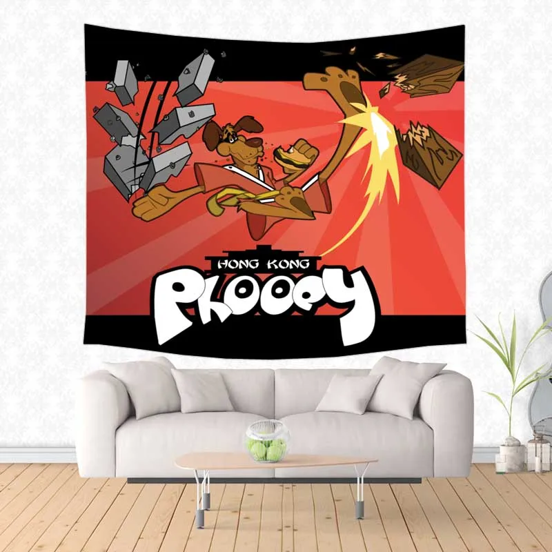 Hong Kong Phooey Pattern Polyester Tapestry Beach Yoga Picnic Mat Travel Throw Blanket Custom Bed Sheet Home Decor | Дом и сад