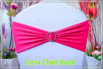

1/2--With Round Diamond Buckle--Spandex/Lycra/Expand Chair Bands/Chair cover sashes For Wedding Party Banquet Decorations