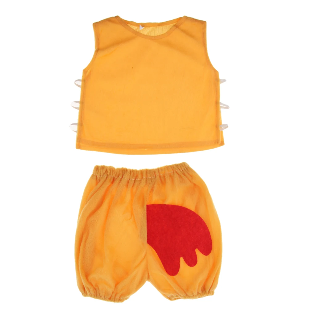 Kids Animal Costume Set Cock Hat Top Shorts Gloves Shoes Party Halloween