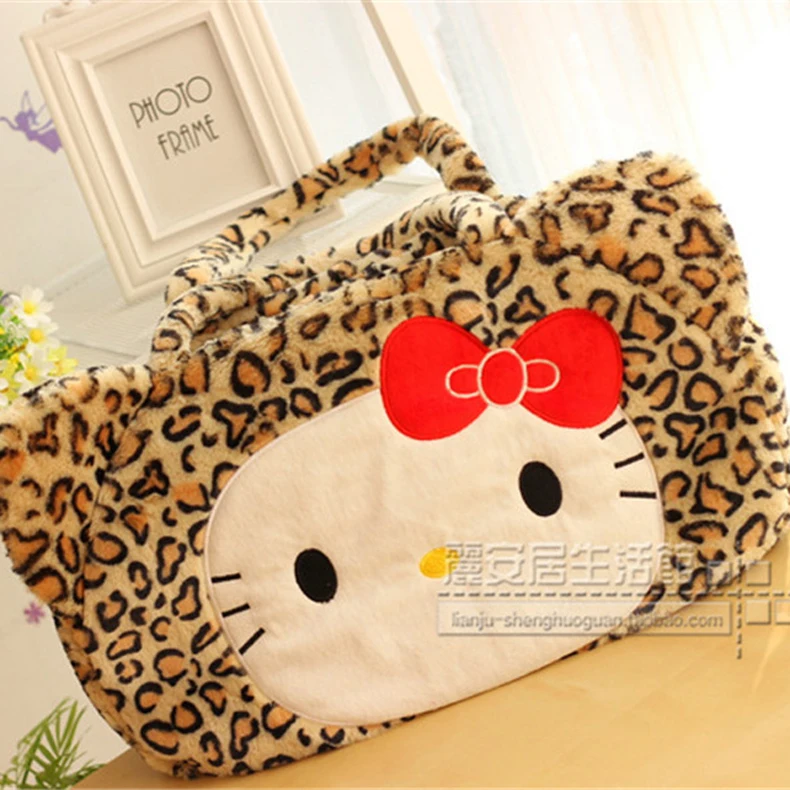 

Hello Kitty Handbag Cute Cartoon Girls Plush Bag Single Shoulder Kawaii Casual Shopping bags Women Handbag Shoulder Bag
