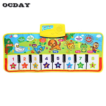 

OCDAY Baby Musical Carpet Children Play Mat Baby Piano Music Gift Baby Early Educational Mat Electronic Toys For Kids 71*28cm