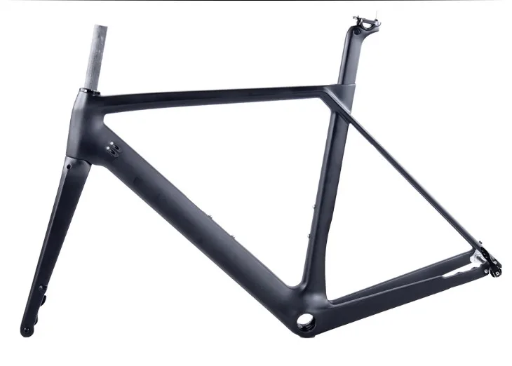 Clearance 2018 NEW Chinese Carbon Road Frame T800 UD black Aero full carbon fiber road bike frame QR or thru axle 47/51/53cm 18