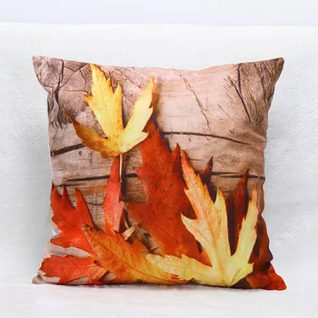 

3D Maple Leaf Short Plush Sofa Pillow Home And Car Decorative Pillows Cushion