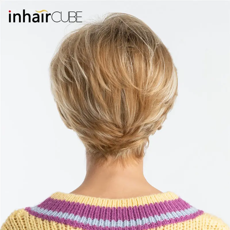 INHAIR CUBE 8 дюймов женские парики Омбре синтетические волосы натуральные пушистые