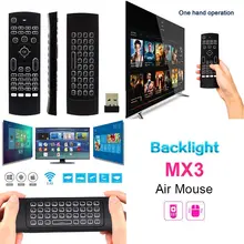 

MX3 air mouse Voice Backlit English Russian air mouse 2.4G Wireless Keyboard Remote Control IR Learning For Android TV Box