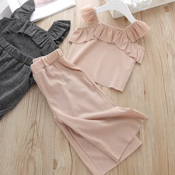 

2019 Girls Foreign Style New Female Baby Two-piece Clothes Set Fashion Summer 2pcs Suits