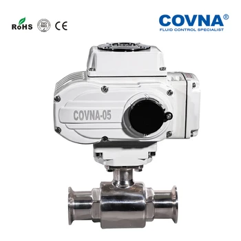 

Sanitary 1 1/2'' Motorized Clamp Ball Valve On Off Type Food Grade Electric 2 Ways Ball Valve Tri-Clamp Connection