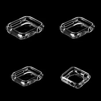 

38mm/40mm/42mm/44mm Soft TPU Scratch Resist Frame Protective Cover Shell Transparent For Apple Watch Iwatch 4