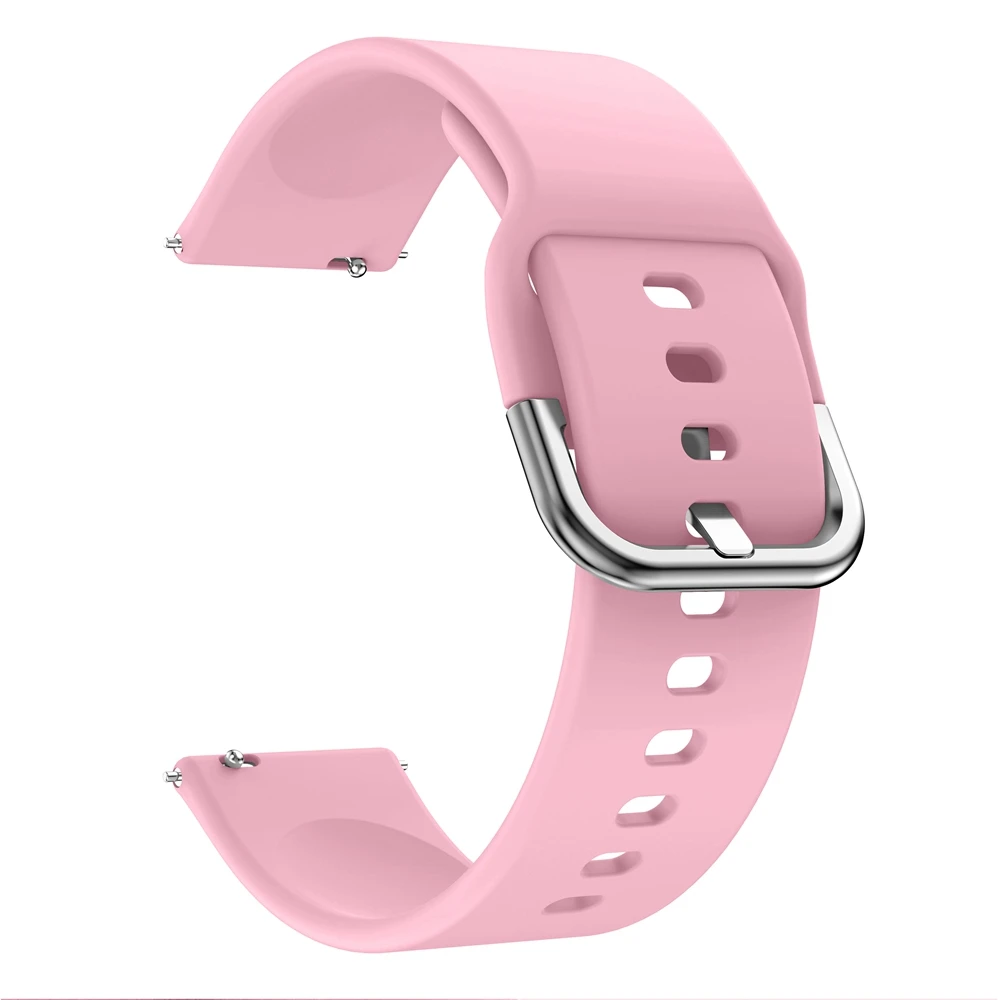 20 мм силиконовый ремешок для Garmin Vivoactive 3 Music/Vivoactive 3 SmartWatch пояс умные часы чистый цвет часы ремешок - Цвет: Розовый