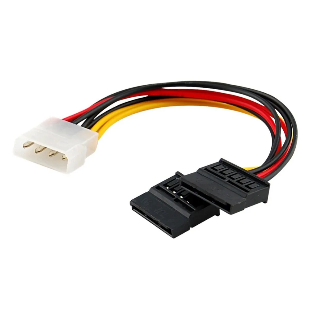 Molex до 2 х SATA/Serial ATA Мощность распределитель HDD кабель адаптер конвертер