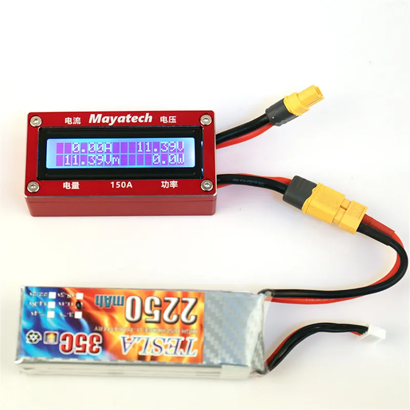 

Mayatech MT150A Metal CNN Power Analyzer Current Watt Meter Voltmeter Analysis For Receiver Battery Servo Testing RC Drone