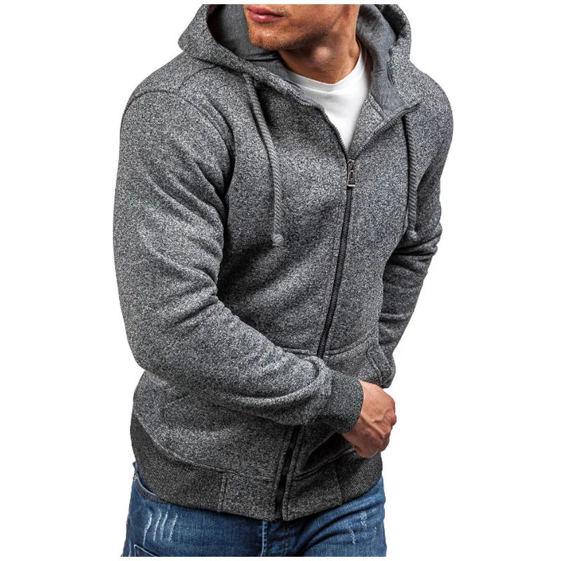 Толстовки для мужчин 2018 Sudaderas Hombre хип хоп s Брендовые однотонные на молнии свитер