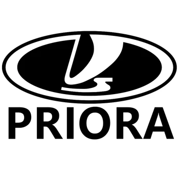 

CS-1124#22*14cm 16*10cm LADA PRIORA funny car sticker vinyl decal silver/black for auto car stickers styling
