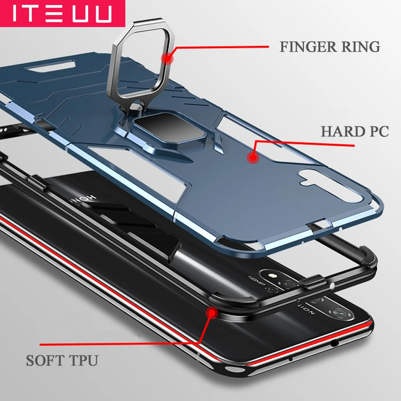ITEUU антидетонационный подставка держатель Броня чехол для huawei Honor 20 PRO Чехол