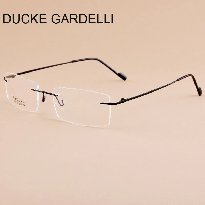 

DUCKE GARDELLI ULTRA Rimless Glasses Women Men Memory eyeglasses alloy glasses frame optical frames oculos Flexible Myopia