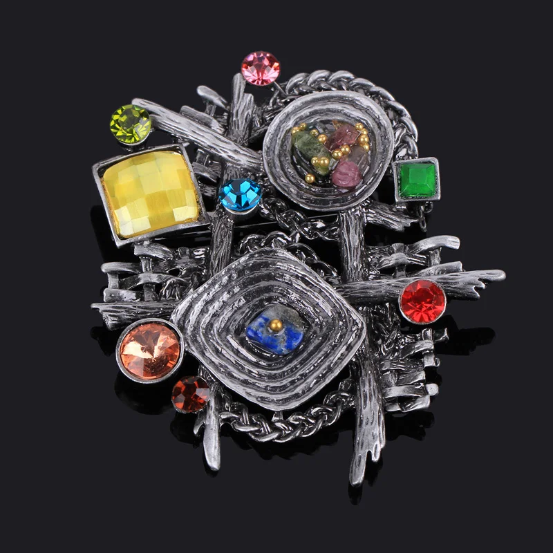 

chenlege large vintage crystal brooches antiques women brooch bouquet hijab flower plant leaf pins up scarf clips jewelry