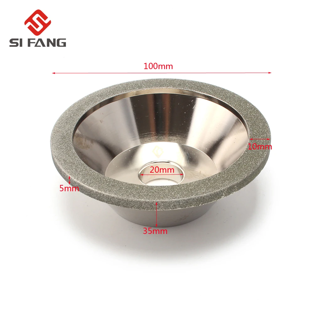 

100mm Electroplating Diamond Grinding Wheel Cup grinding circles for alloy Milling Cutter Tool Sharpener Grinder Accessories