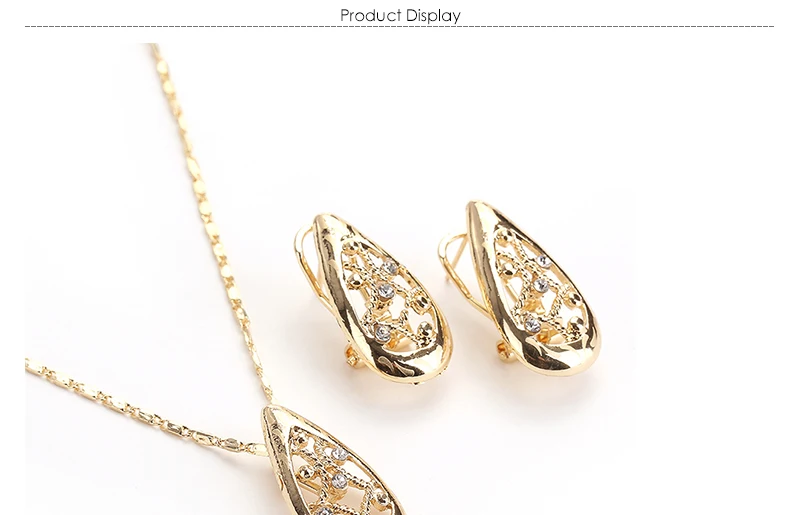 Nigerian Dubai Bridal Jewelry Sets For Women Luxury African Beads Jewelry Set Gold Color Wedding Statement Necklace Set (1)