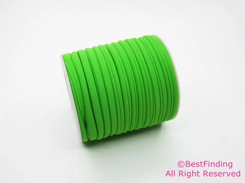 

5mm Elastic lycra cord Light green lycra cord stitched Lycra strip