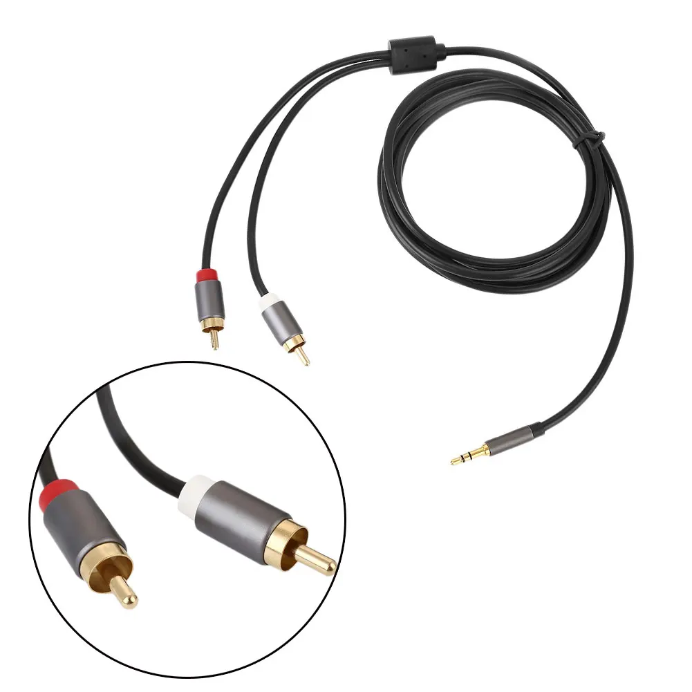 2 м AUX 3,5 мм аудио штекер 2 RCA Jack Male м/M стерео кабель провод линия