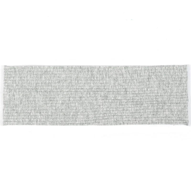 Light gray Летние модные эластичные женские полосатые повязки на голову, однотонные ребристые женские хлопковые головные уборы, аксессуары для волос, спа тюрбан для девушек - Цвет: Light gray