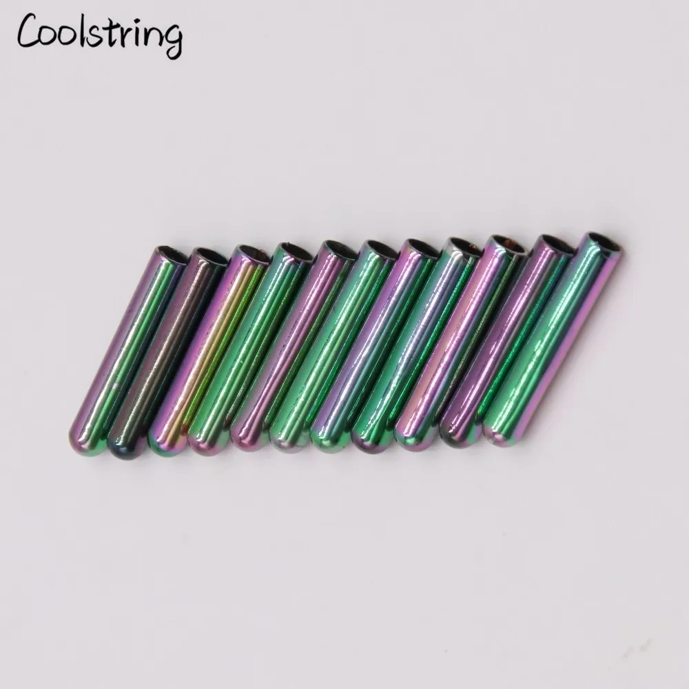 Coolstring Luxury 4pcs/set Round Colorful metal aglets for DIY Shoelaces Drawstring Women Men Shoe Lace Tips Clothes Accessories