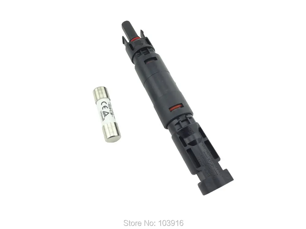 

PV solar fuse 10A 1000VDC fusible 10x38 gPV, with holder MC4 connector