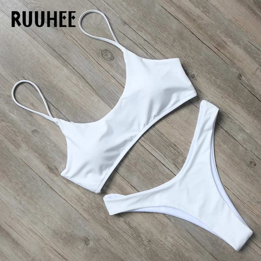 Бикини RUUHEE женский купальный костюм Бразильская пляжная одежда комплект бикини