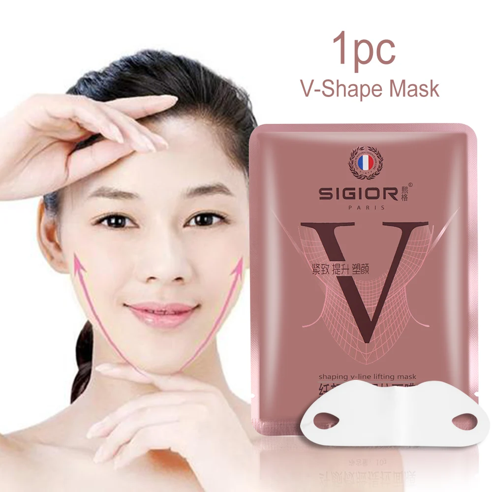 1 шт. V-shape 3D тонкая маска для лица для похудения подтягивающая сжигание жира компактная двойная V-line маска для лица для устранения отеков уход за лицом