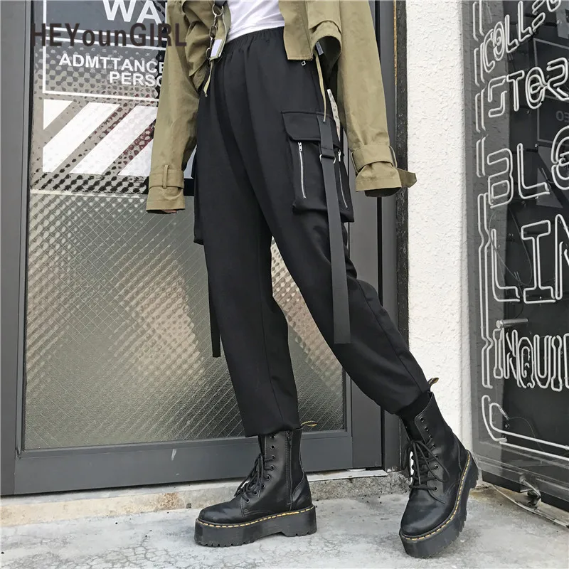 HEYounGIRL Hip Hop Elastic High Waist Pants Women