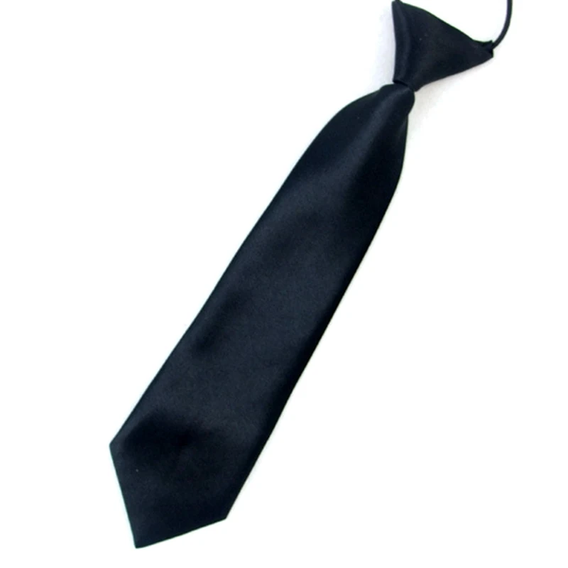 Мальчик галстук дети для школы мальчик Свадебный галстук шеи галстук упругой сплошной Цвет пятно