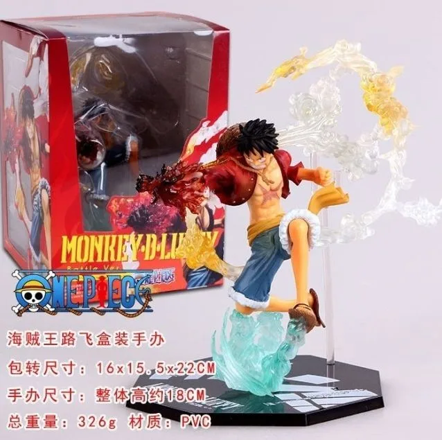 Free Shipping Anime One Piece Action Figure Luffy Fighting Film Ver PVC Figure font b Toy