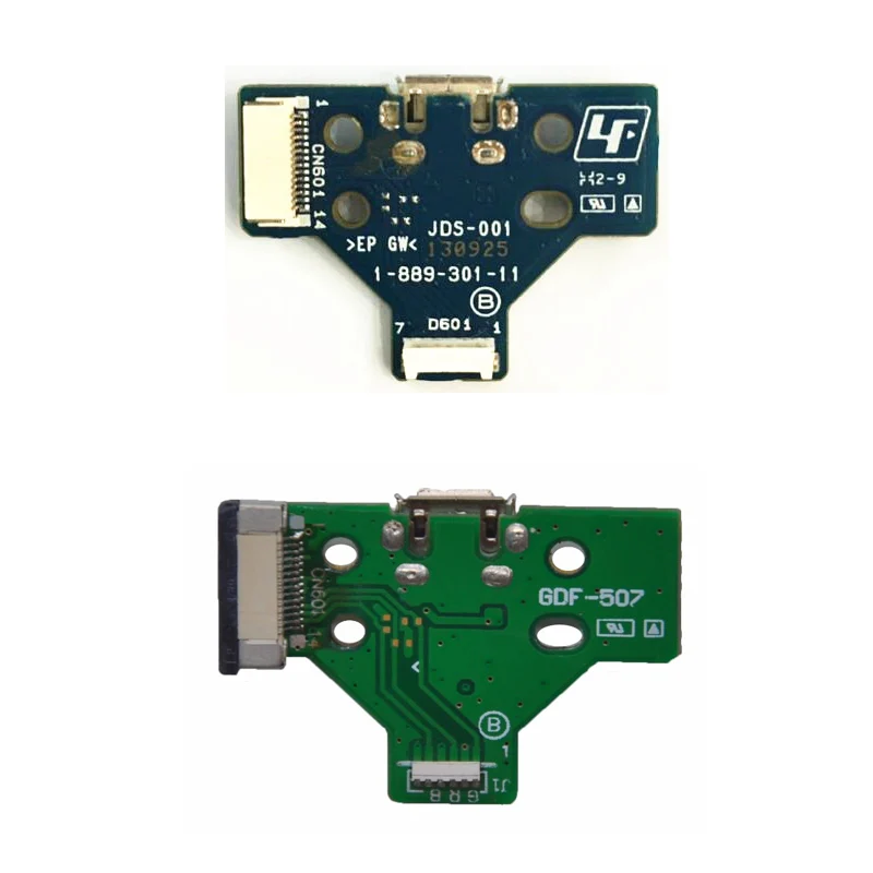 

10Sets Charging Socket Port Circuit Board JDS 001 011 030 040 12 14 pin Power Flex Ribbon Cable For Playstation 4 PS4 Controller