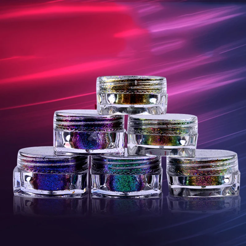 

Holographic Nail Glitter Powder Dust Manicure Nail Art Chrome Pigment Glitters Manicure Decorations Mirror Effect Nail Glitter
