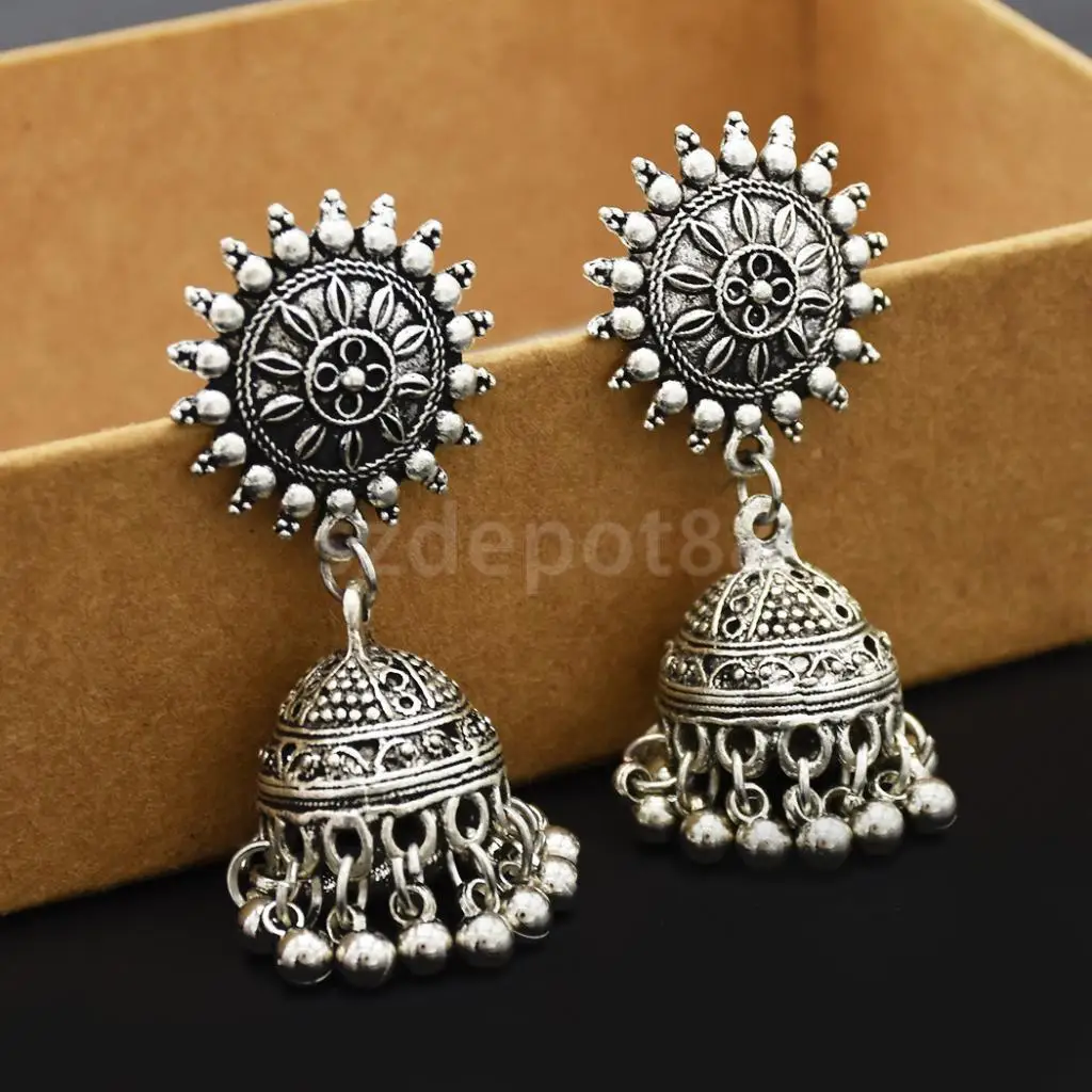 MagiDeal Boho Ethnic Tribal Bell Tassel Dangle Earrings Belly Dancing Wedding Party