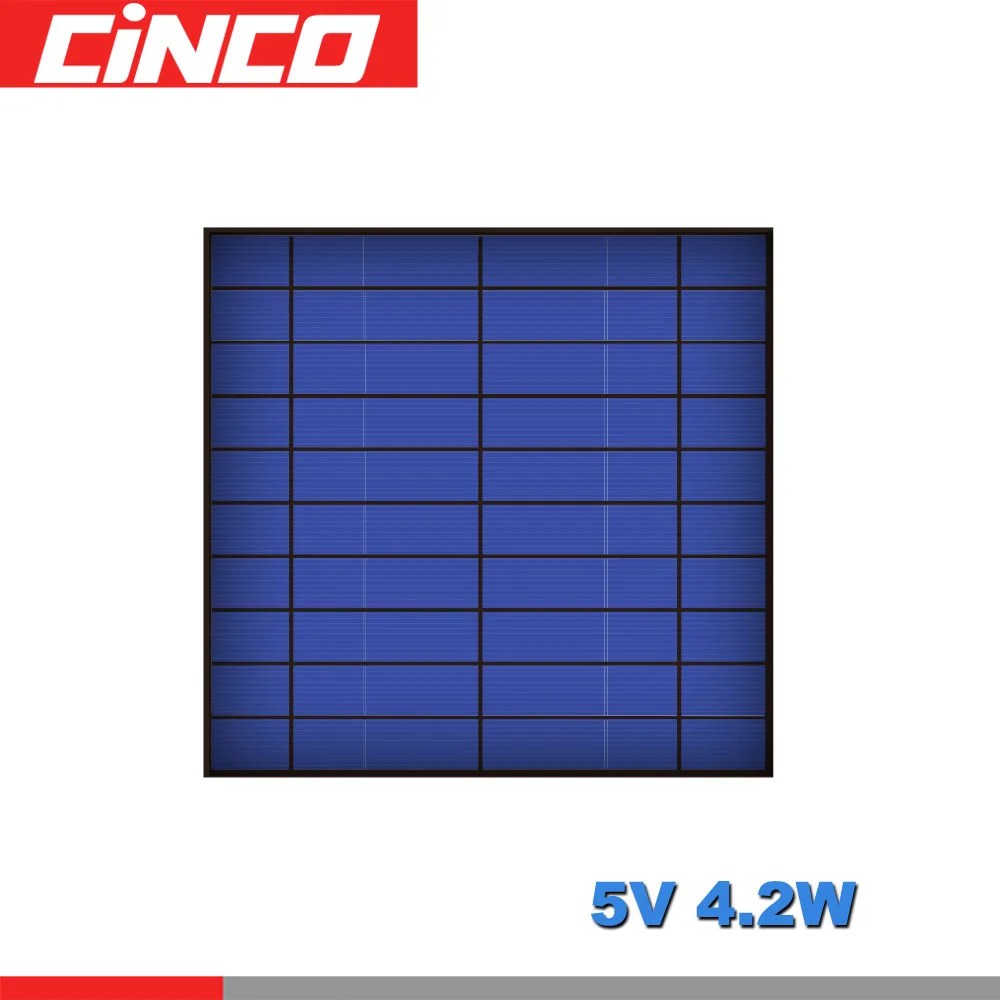 

Poly Panel Solar 5V 4.5W 840mA 4.2Watt Standard Epoxy monocrystalline Silicon DIY Battery Power Charge Module Solar Cell toy