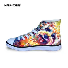 INSTANTARTS удобные детские кроссовки с 3D рисунком Высокие Топы Спортивная обувь для детей мальчиков Классическая обувь для ходьбы девочек