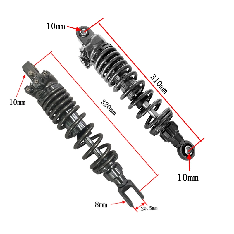 Универсальный 320 мм 12," Задний амортизатор мотоцикла задняя подвеска для одного амортизатора мотоцикла