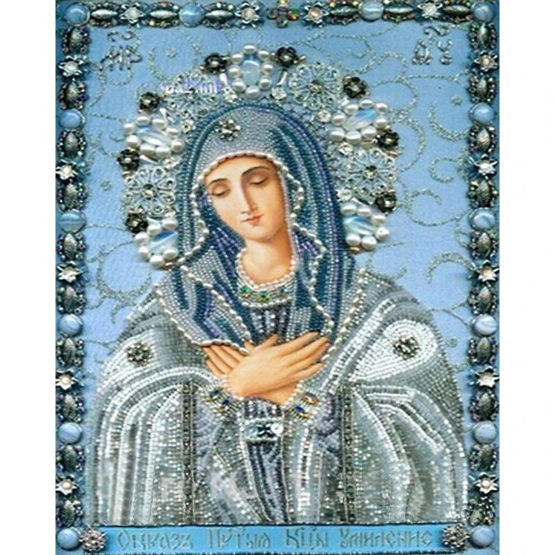 

diy diamond painting cross stitch Needlework 5D diamond embroidery round Crystal resin diamond picture mosaic religious picture