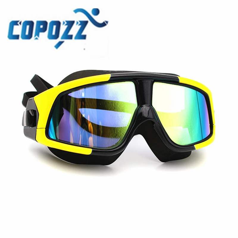 COPOZZ дропшиппинг 1* очки для плавания ming силиконовые большие рамки очки для плавания Анти-туман УФ для мужчин и женщин маска для плавания