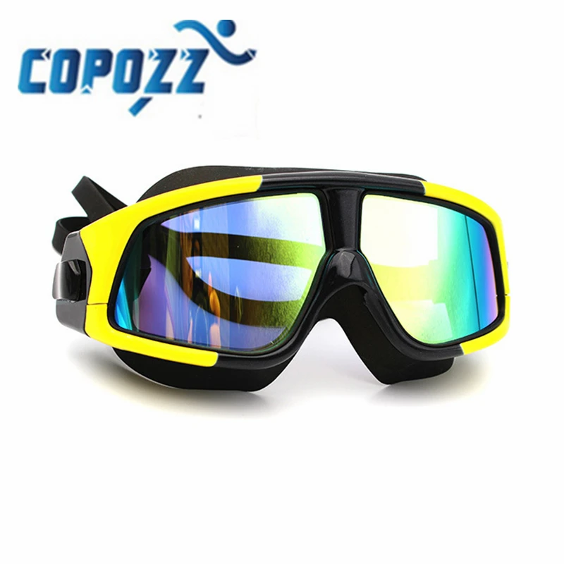 

COPOZZ Dropshipping 1*Swimming Goggles Silicone Large Frame Swim Glasses Anti-Fog UV Men Women Swim Mask Free shipping!