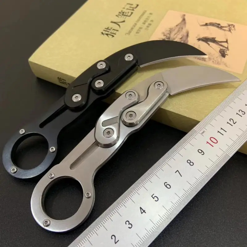 

440C Camping Outdoor Folding Hunting Knives Karambit CS go Mechanical Claw Knife Tactical Portable Mini Rescue Cutter Surviva