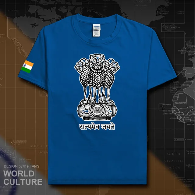 Republic of India t shirt man tees t shirts cotton nation team cotton