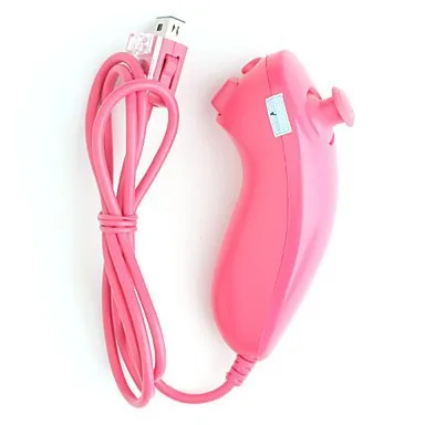 Розовый цвет NUNCHUCK NUNCHUK Пульт дистанционного управления для NINTENDO wii черный nunchunk пульт дистанционного управления