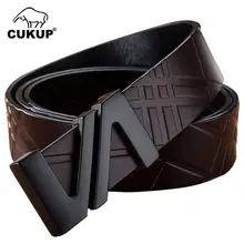 CUKUP/Фирменный дизайнерский бренд, роскошный высококачественный мужской ремень из воловьей кожи с пряжкой, модные ремни из натуральной кожи NCK651